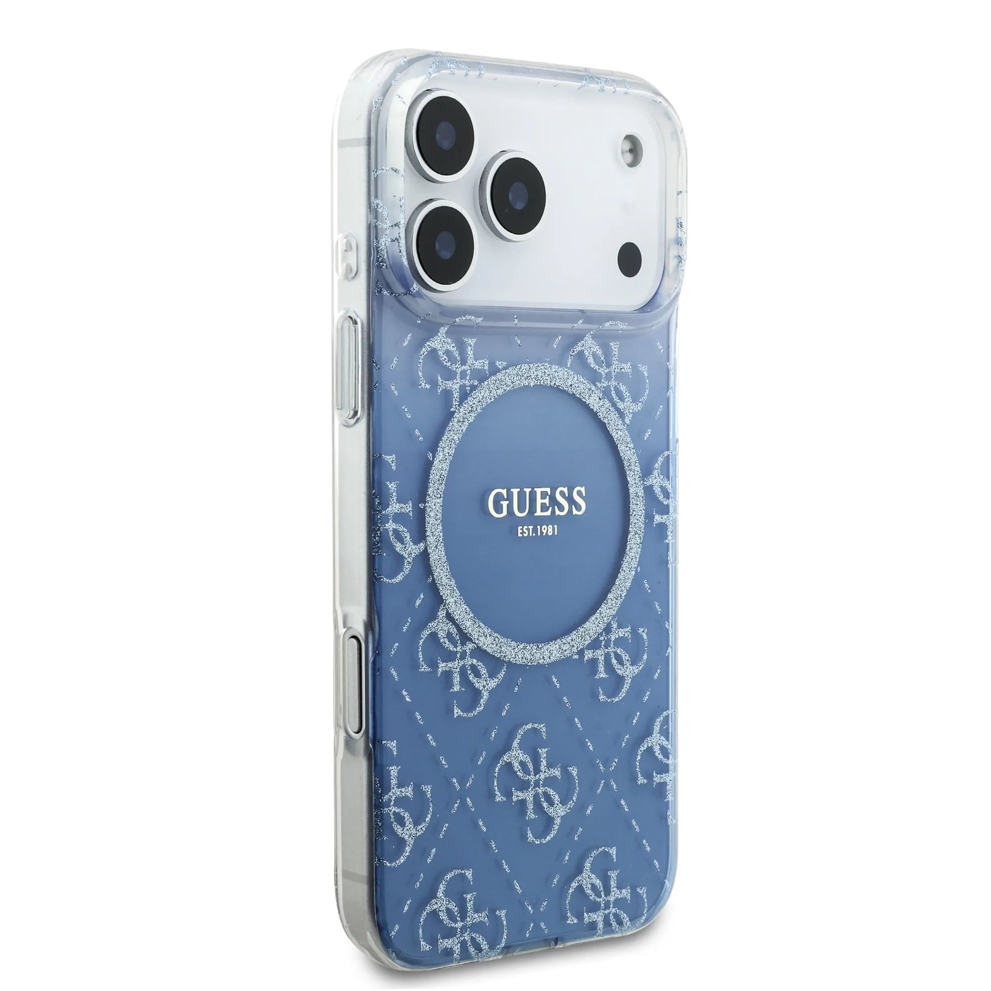 Guess MagSafe PC+TPU Case With Gradient Glitter
