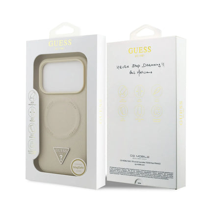 Guess MagSafe PU Leather Case With Triangle Logo