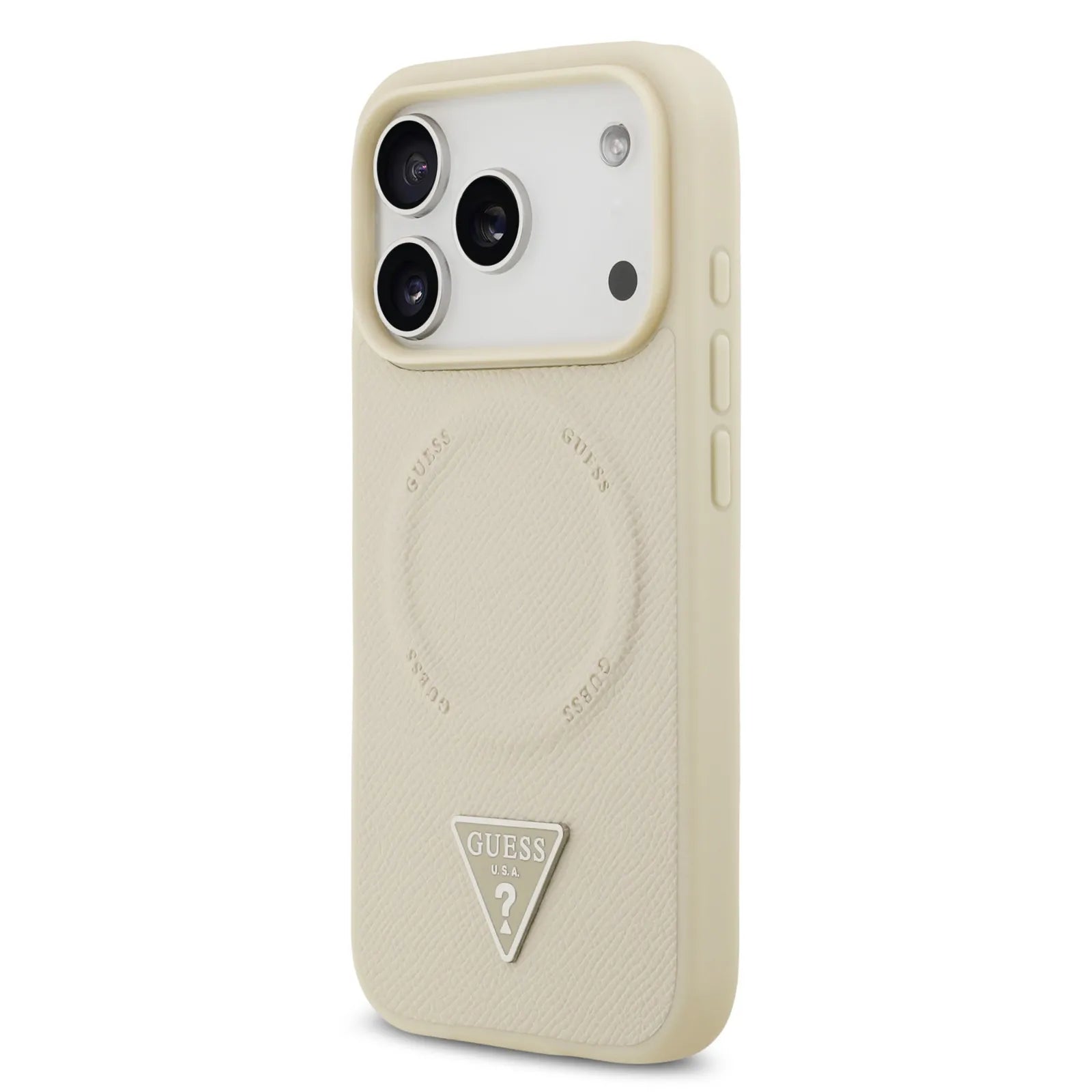 Guess MagSafe PU Leather Case With Triangle Logo
