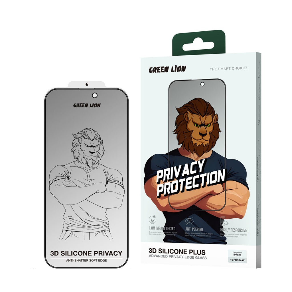 Green Lion 3D Silicone Plus Advanced Privacy Edge Glass