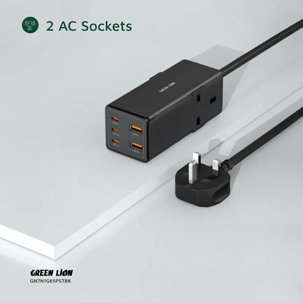 Green Lion 7 In 1 GaN 65W Power Strip