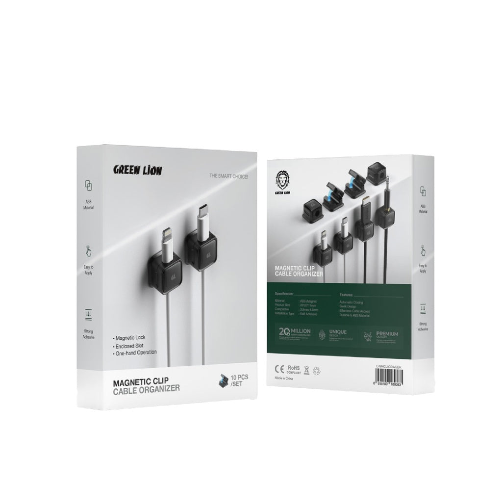 Green Lion Magnetic Clip Cable Organizer