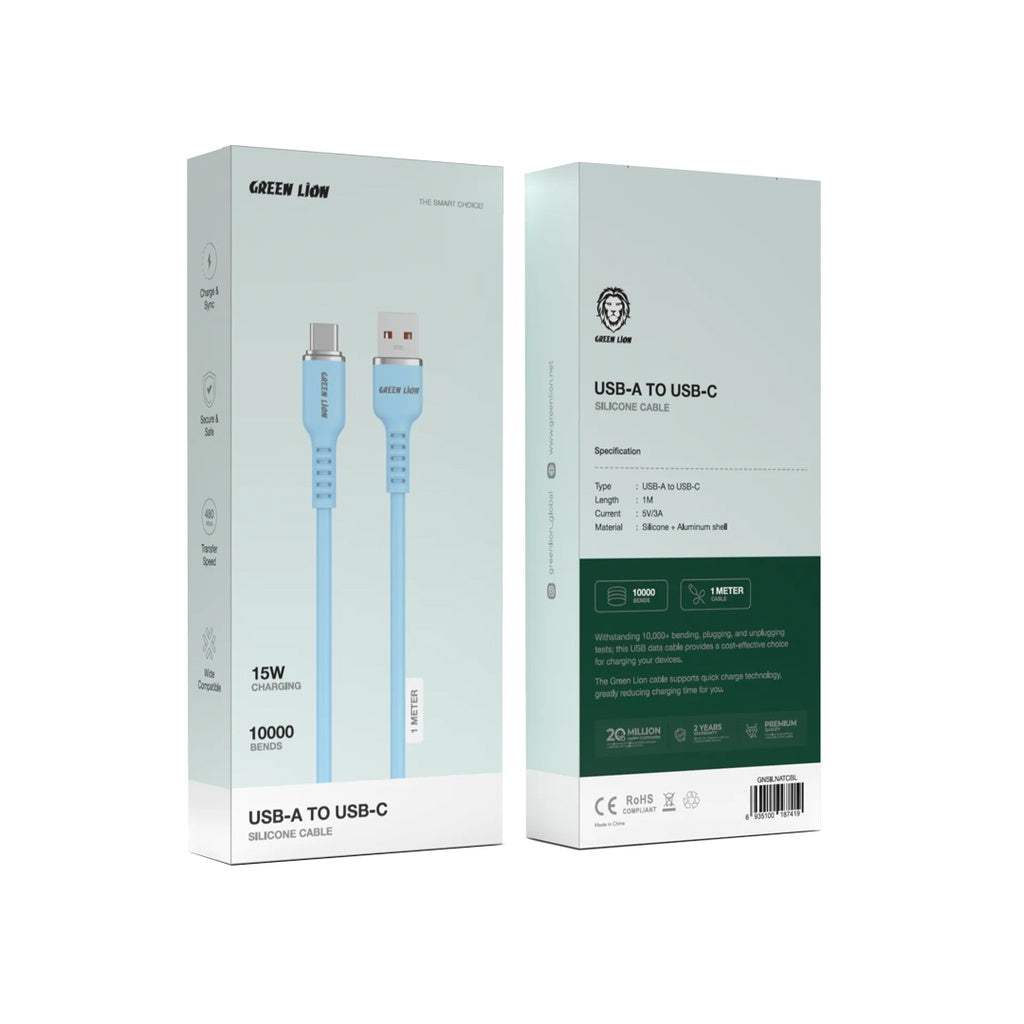 Green Lion USB-A TO USB-C Silicone Cable