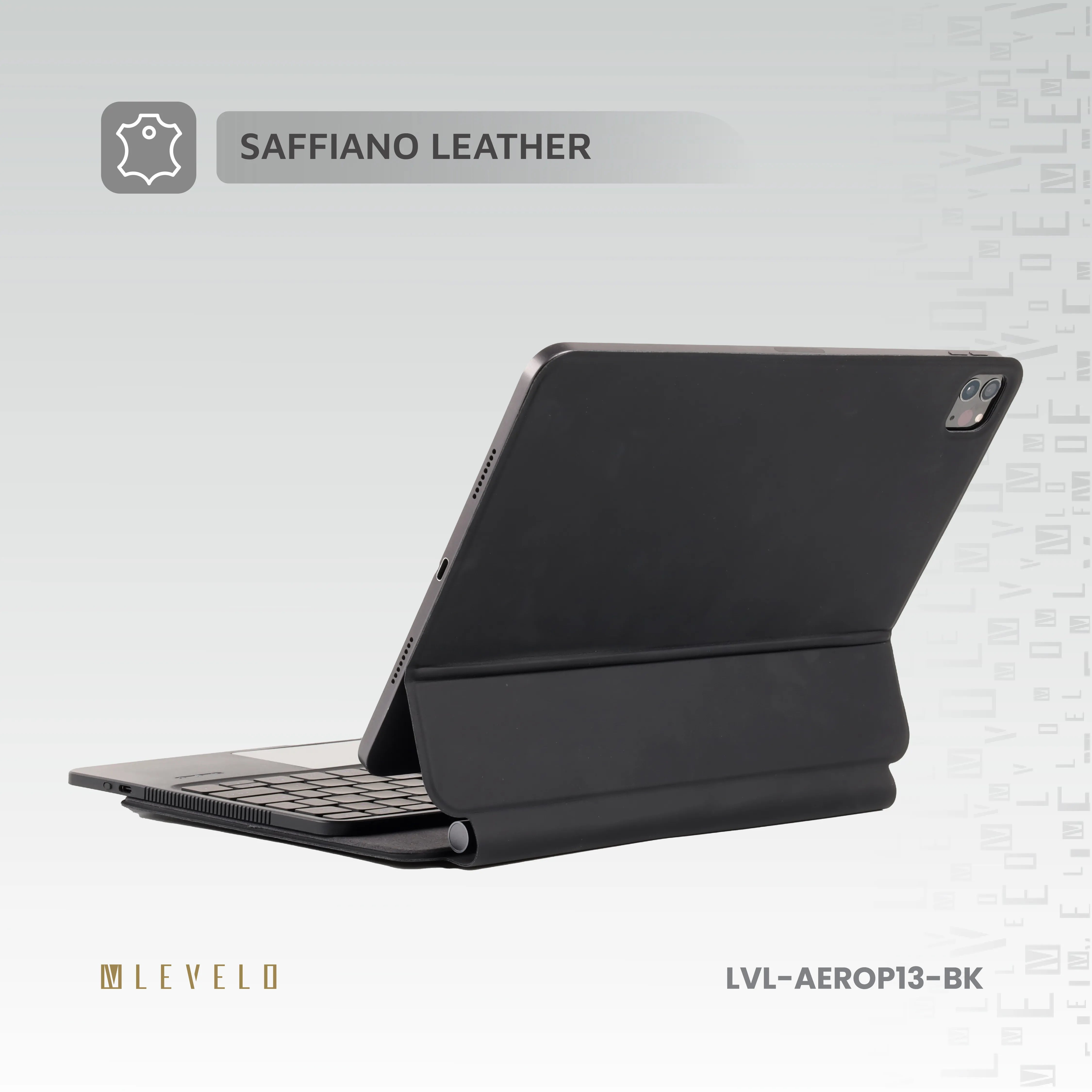 Levelo AeroBoard Pro Saffiano Leather Wireless Keyboard