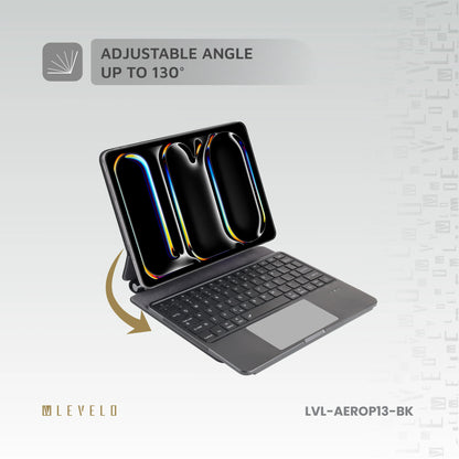 Levelo AeroBoard Pro Saffiano Leather Wireless Keyboard