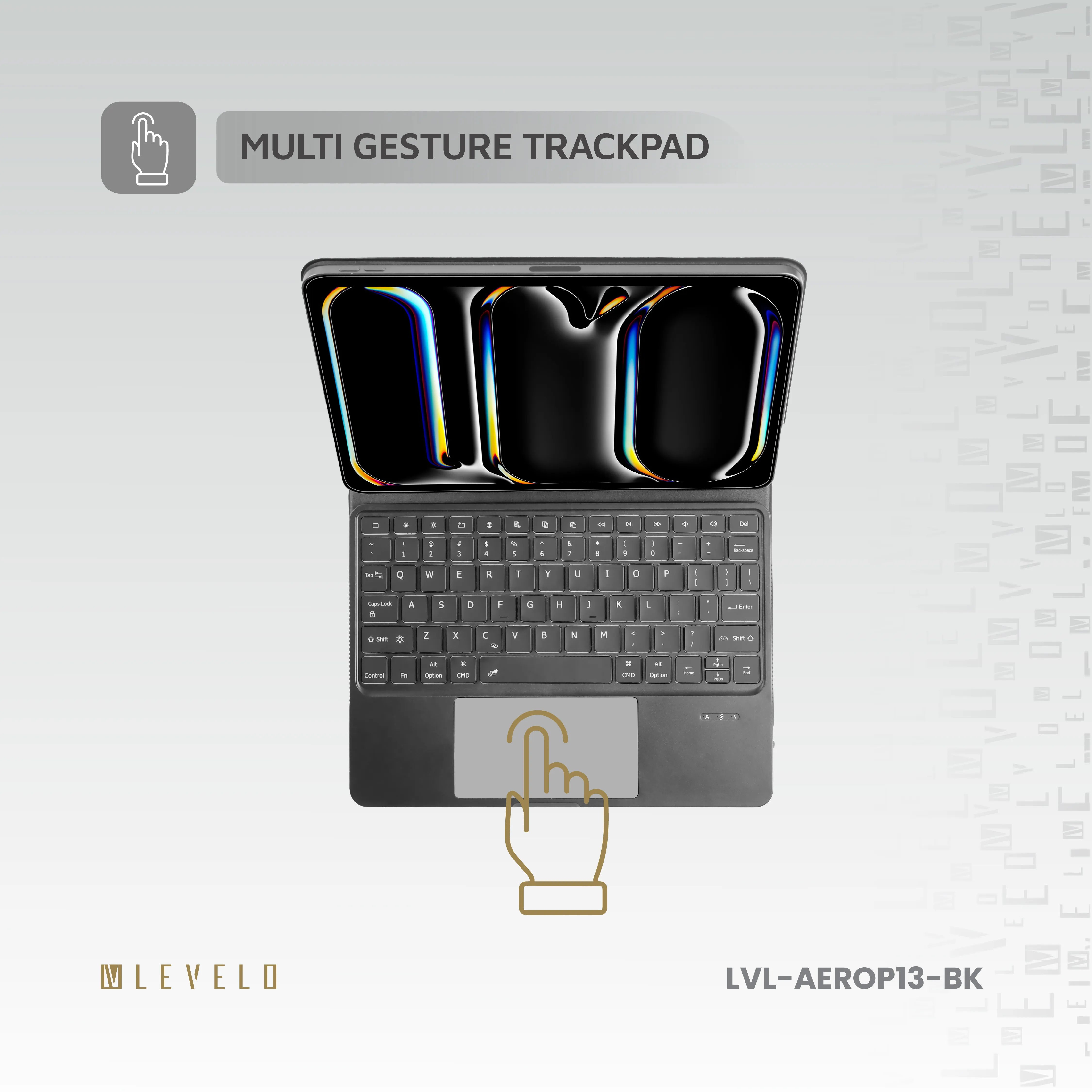 Levelo AeroBoard Pro Saffiano Leather Wireless Keyboard