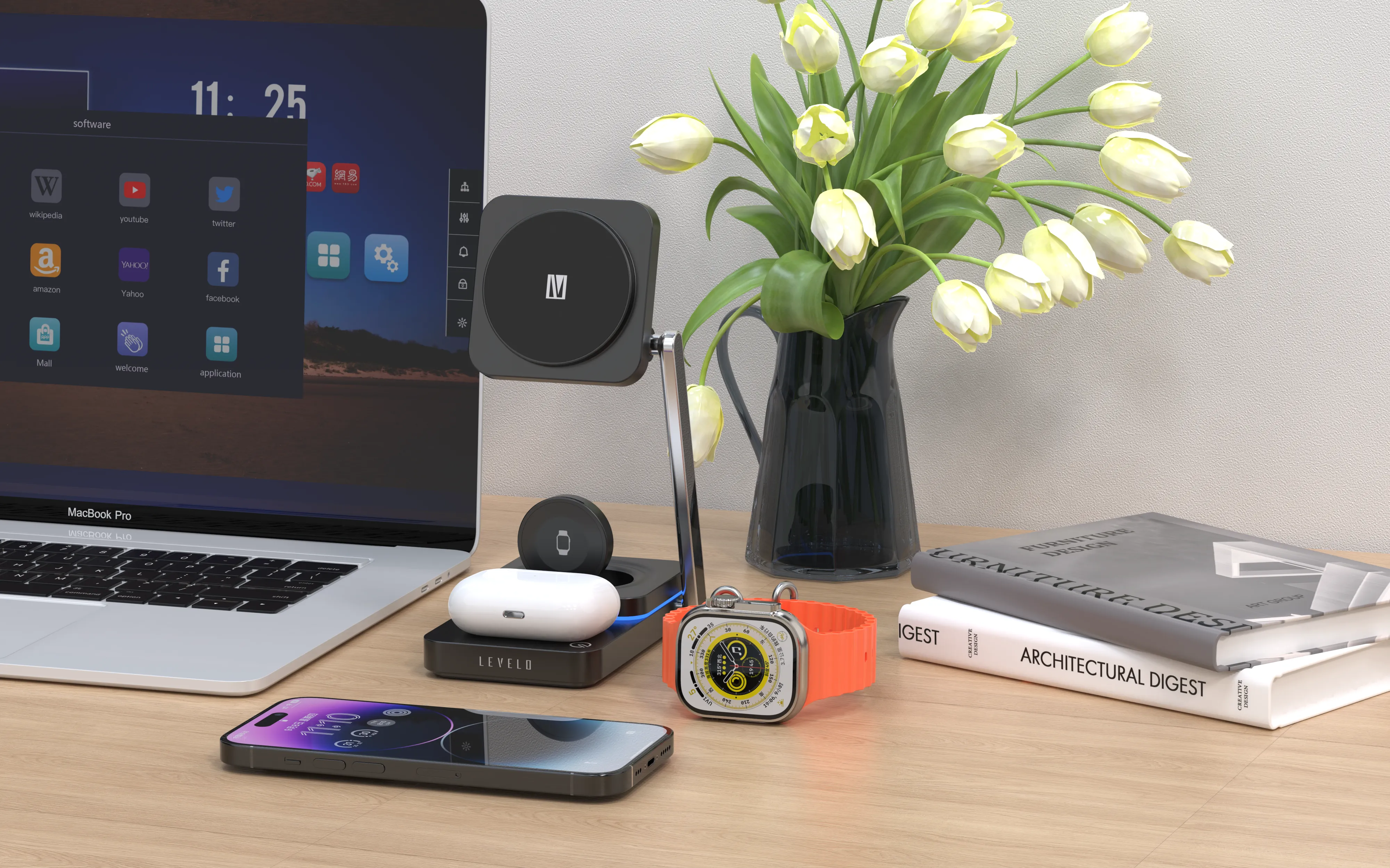 Levelo Aurora 3 In 1 Wireless Charger