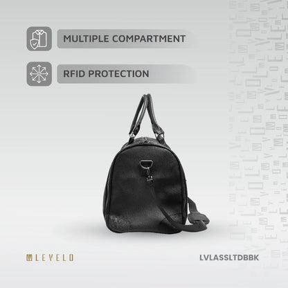 Levelo AllEnStyle Saffiano Leather Travel Duffle Bag