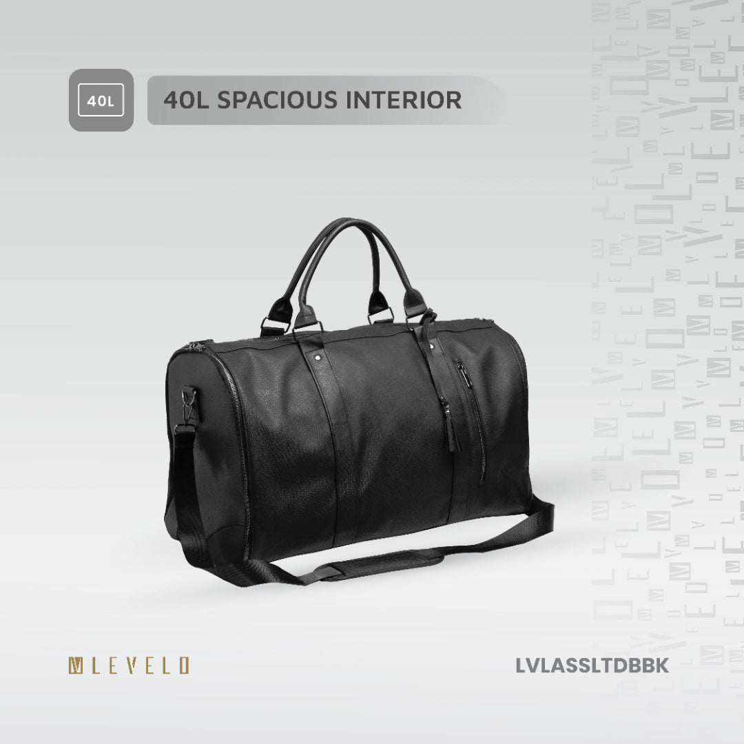 Levelo AllEnStyle Saffiano Leather Travel Duffle Bag