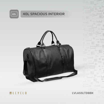 Levelo AllEnStyle Saffiano Leather Travel Duffle Bag