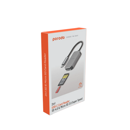 Porodo 2in1 USB-C Card Reader