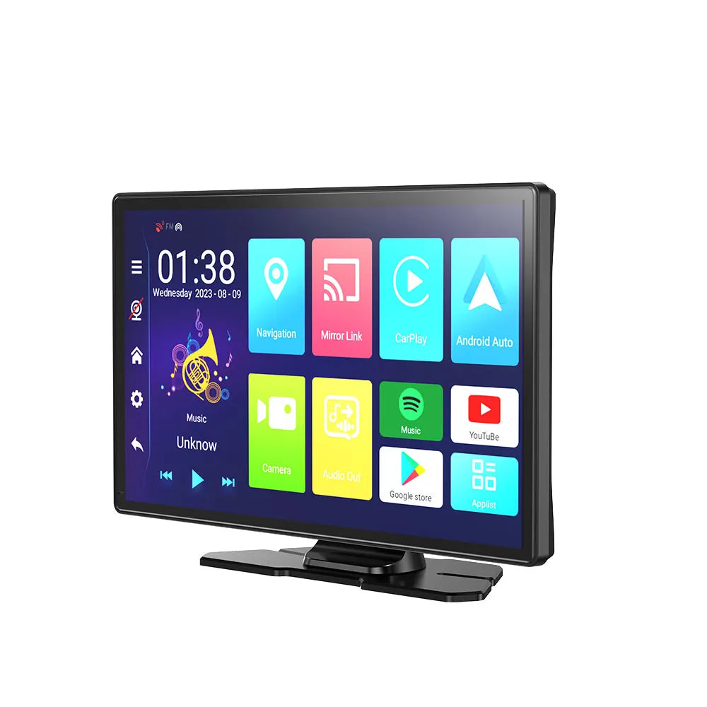 Porodo 9" Android Carplay Tablet & DVR Unlimited Multimedia & Video Recording