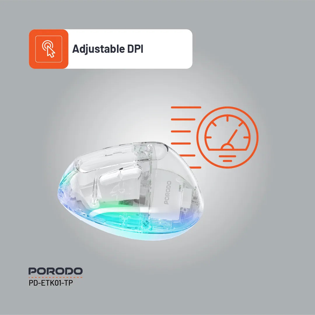 Porodo Vertical 4800 DPI Wireless Mouse