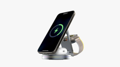 Porodo Rotating Base Three-Device Wireless Charger