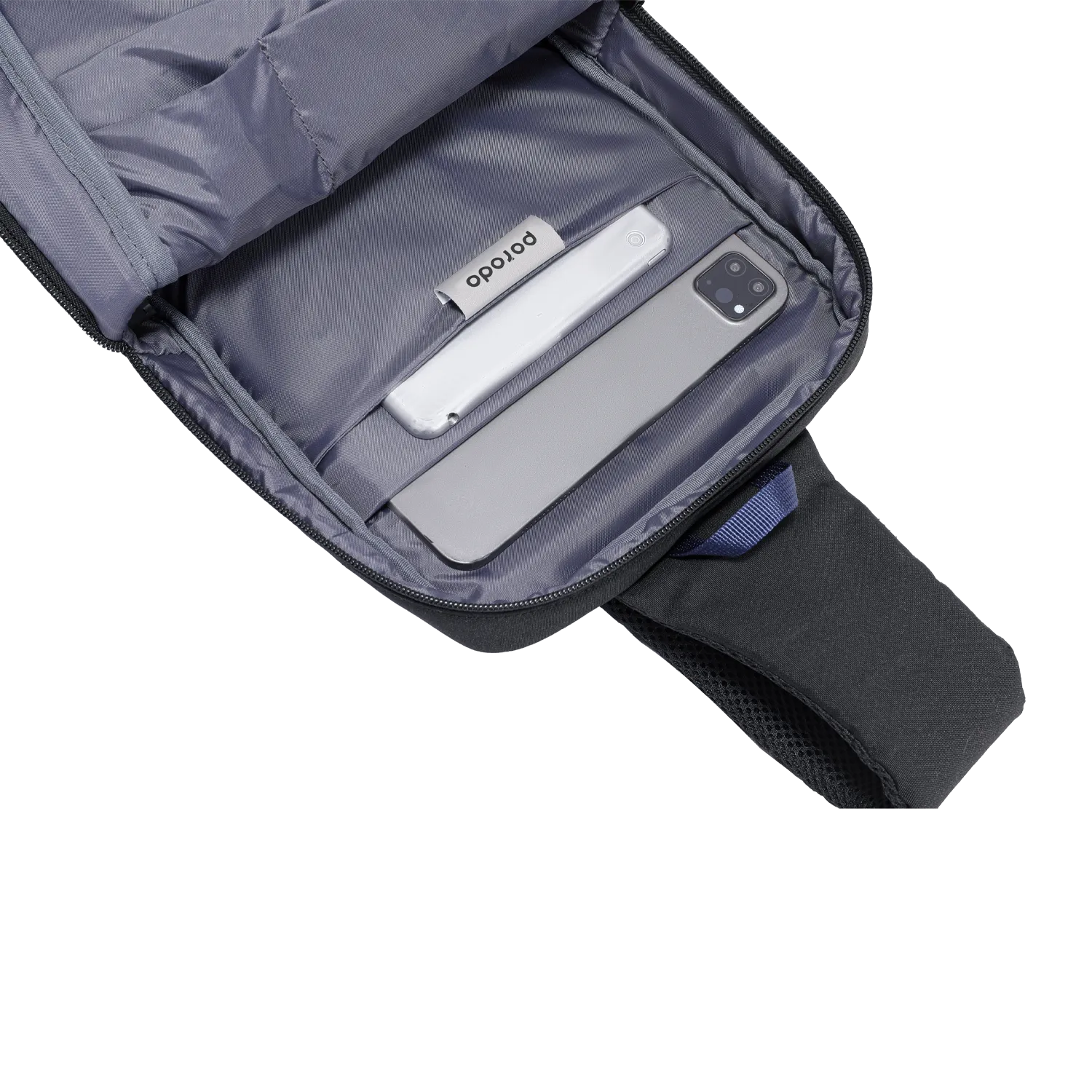 Porodo Lifestyle Cross Body Sling Bag With Fingerprint Lock