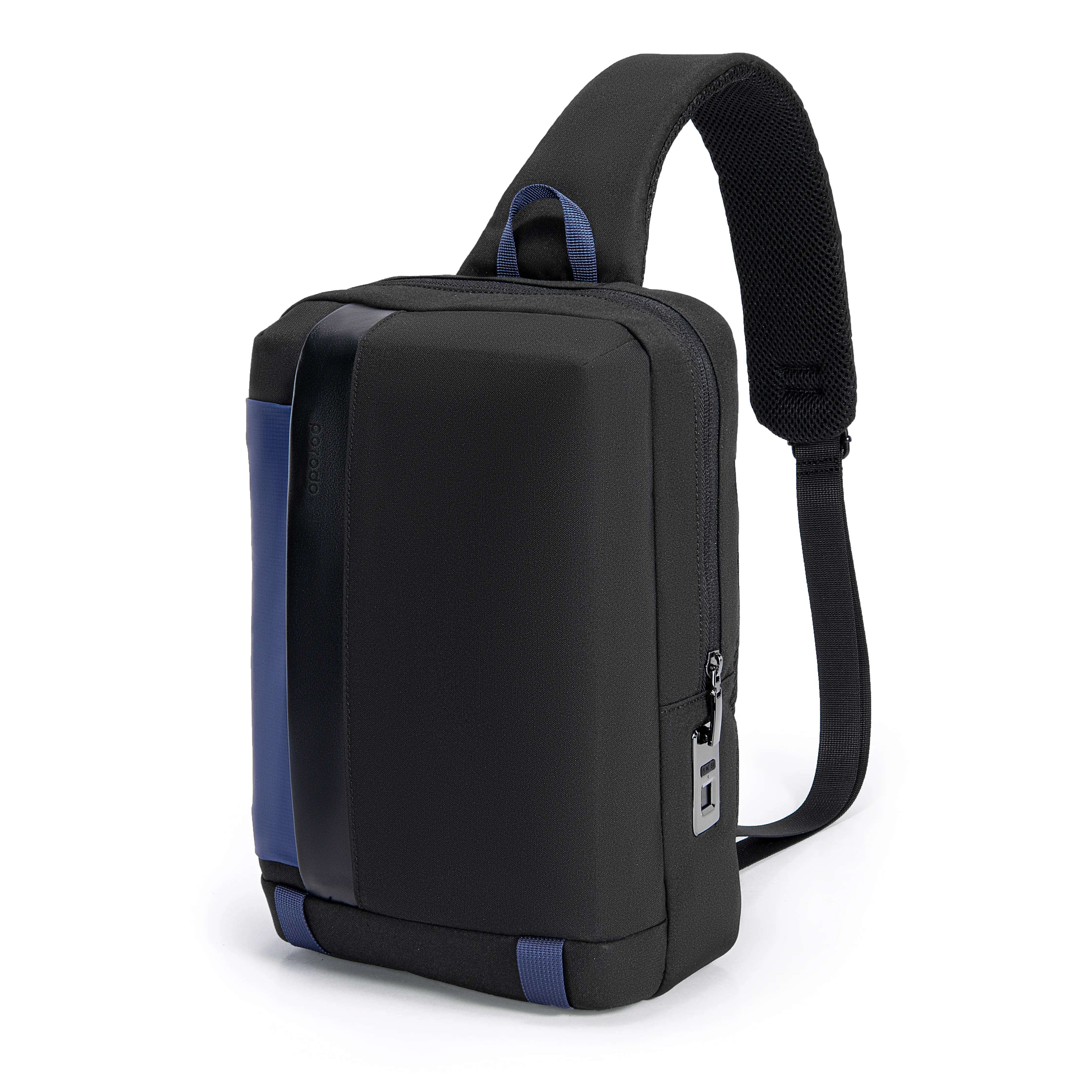 Porodo Lifestyle Cross Body Sling Bag With Fingerprint Lock