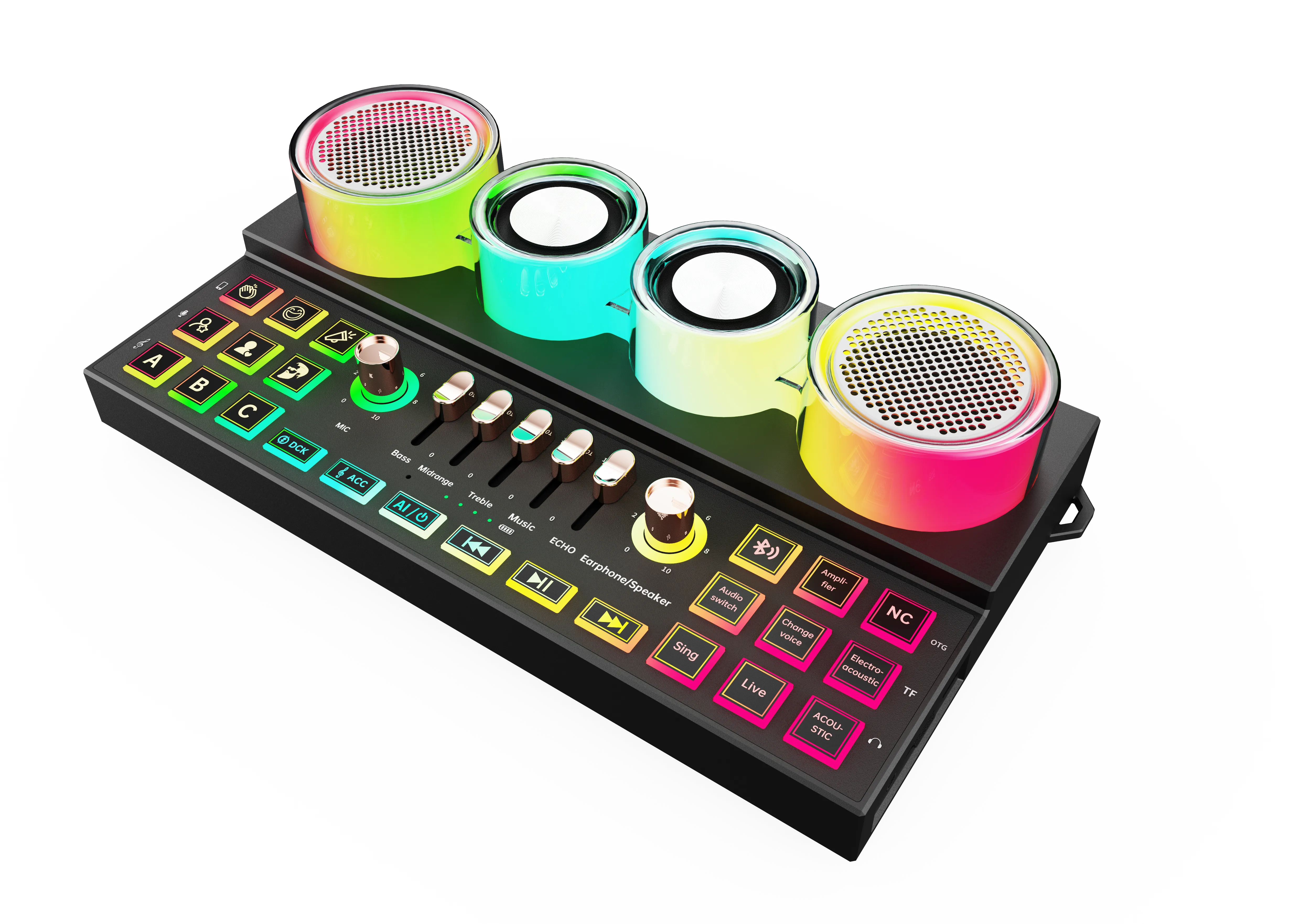 Porodo Soundtec Audiolink Multi-Platform Audio Mixer & Speaker