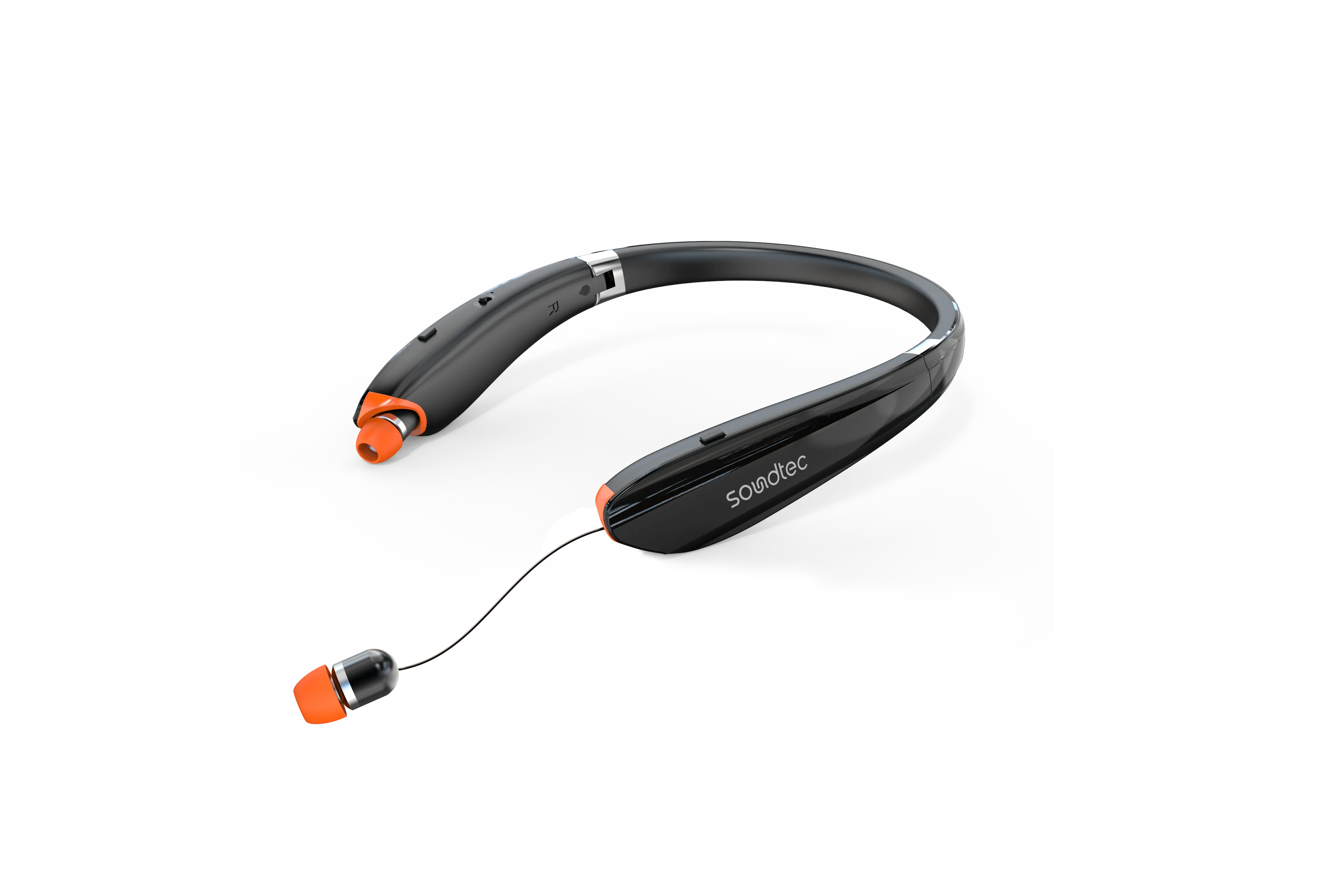Porodo Soundtec Bluetooth Neck Band with Extendable Earbuds
