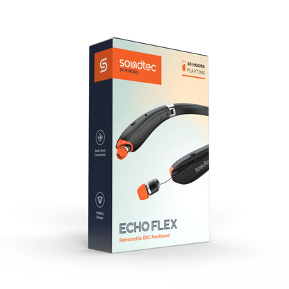 Porodo Soundtec Bluetooth Neck Band with Extendable Earbuds