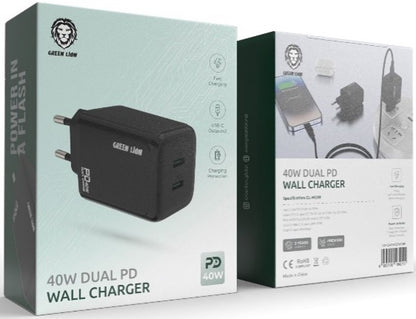 شاحن حائط Green Lion 40W Dual PD