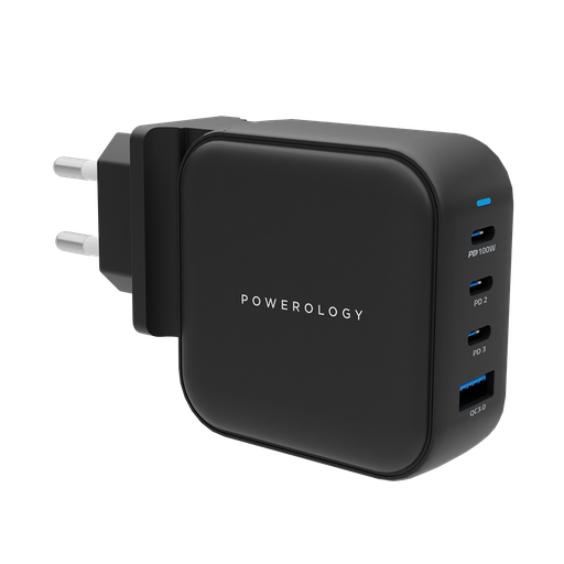 مجموعة السفر العالمية Powerology 100W Triple PD + 1 QC3.0