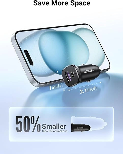 UGREEN 30W Dual Port Car Charger
