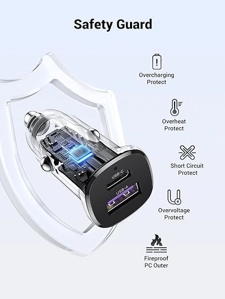 UGREEN 30W Dual Port Car Charger