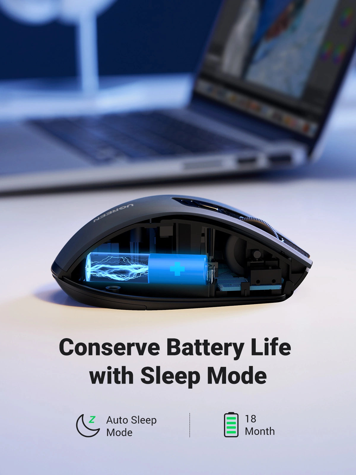 UGREEN Ergonomic Wireless Mouse