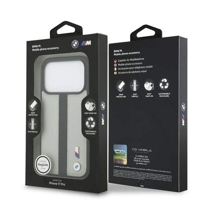 BMW PU Leather Case With Perforated Stripes & Metal Logos