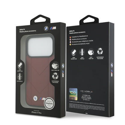BMW MagSafe PU Quilted Leather Case With Metal Logo
