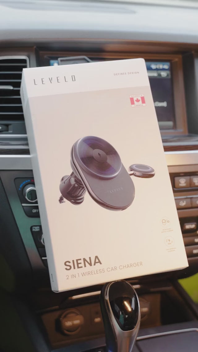 Levelo Siena 2 In 1 Wireless Car Charger