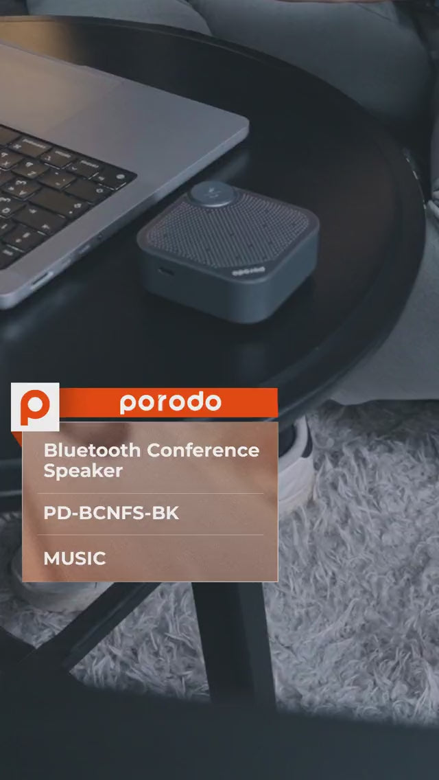 Porodo Wireless Conference Speaker Omni-Directional Audio Pickup